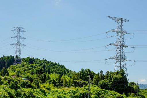 鉄塔のある風景ー夏⑼ 鉄塔のある風景ー夏⑼の写真
