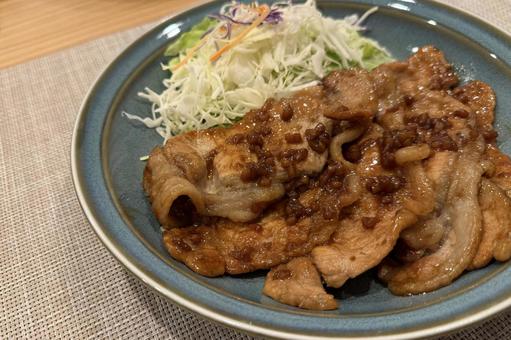 豚の生姜焼き 豚の生姜焼き,豚のしょうが焼き,豚肉の写真素材