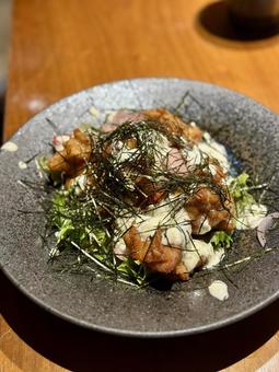 和風チキン南蛮風唐揚げタルタル添え 和風チキン南蛮風唐揚げタルタル添え メニュー,チキン南蛮,唐揚げの写真素材