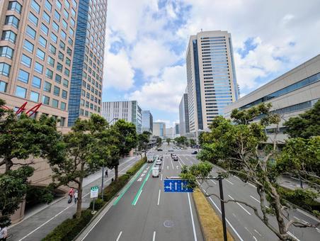 みなとみらい大通り2 みなとみらい大通り2 みなとみらい大通り,横浜,都会の写真素材