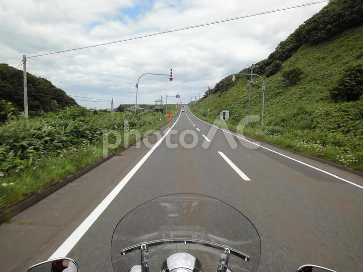 北海道　ツーリング 北海道,ツーリング,バイクの写真素材