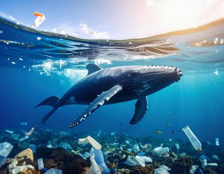 海洋プラスチック問題とくじら 環境問題2 海洋プラスチック問題とくじら 環境問題2の写真