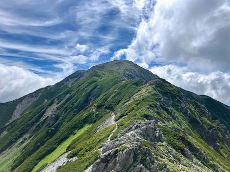 夏の悪沢岳へ登山46 中岳 夏の悪沢岳へ登山46 中岳 南アルプス,悪沢岳,荒川岳の写真素材