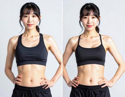 ダイエット　ビフォーアフターの写真