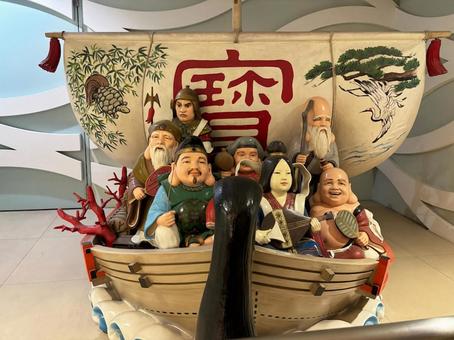 七福神 七福神 七福神,宝船,弁財天の写真素材