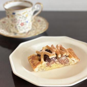 マロンパイ マロンパイ,パイ生地,デニッシュの写真素材