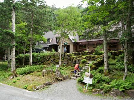 北沢峠のこもれび山荘 北沢峠のこもれび山荘 北沢峠,山小屋,南アルプスの写真素材