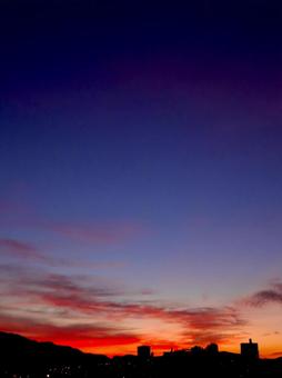 夕方の空 夕方の空の写真