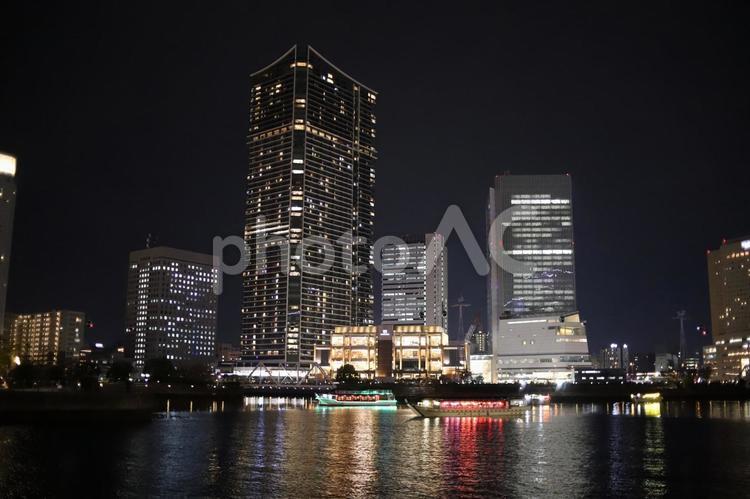 横浜の美しい夜景 夜景,横浜,みなとみらいの写真素材