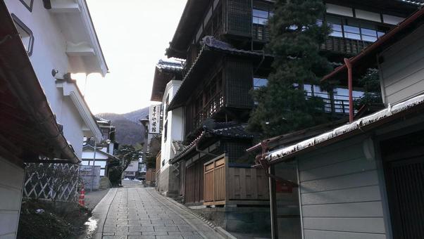 信州青木村田沢温泉旅館街 信州,青木村,田沢温泉の写真素材