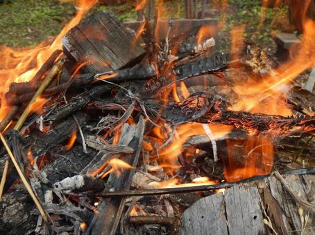 焚き火70 焚き火,焚火,木材の写真素材