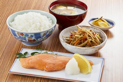 鮭の塩麹焼 和定食 鮭の塩麹焼 和定食 鮭の塩麹焼,和定食,鮭の写真素材