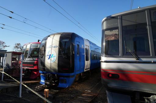 名鉄2000系ミュースカイ 犬山検車場公開見学,名鉄,鉄道の写真素材