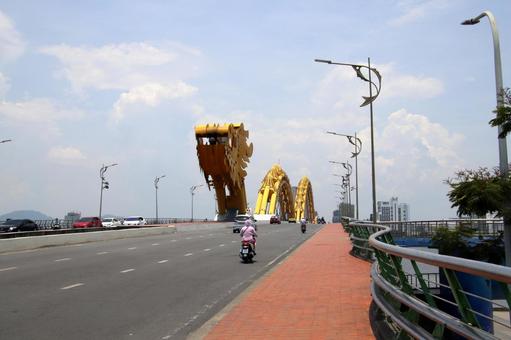 Photo, vietnam, danang, dragon bridge, 