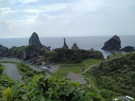 国賀海岸展望台からの景色 国賀海岸展望台からの景色 国賀海岸展望台,西ノ島,島根の写真素材
