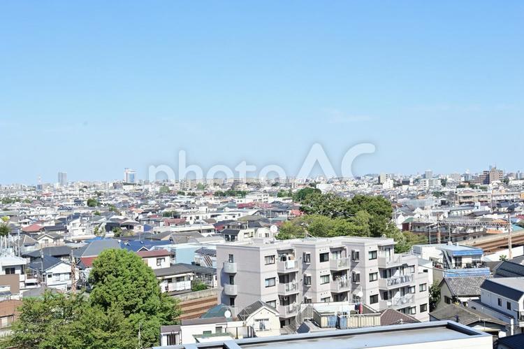 東京の密集した建物 街並み,町並み,過密の写真素材