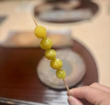 銀杏の串焼き 銀杏,焼き物,串焼きの写真素材