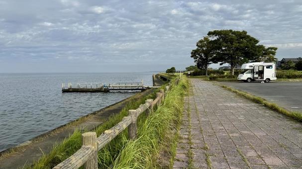 海岸 海岸 天王崎公園,霞ヶ浦,湖の写真素材