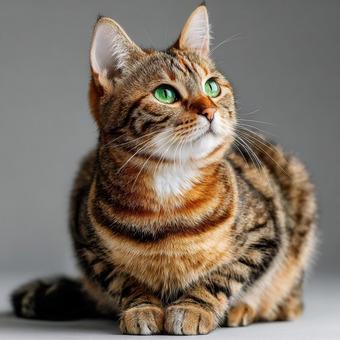 澄んだ瞳を持つキジトラの猫 澄んだ瞳を持つキジトラの猫の写真