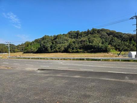 田舎道 山道,田舎,畑の写真素材