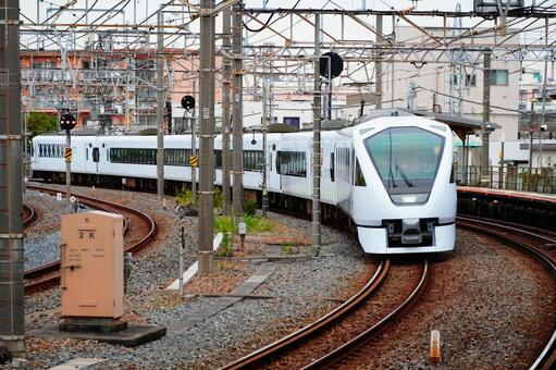 スペーシアX スペーシアx,特急,電車の写真素材