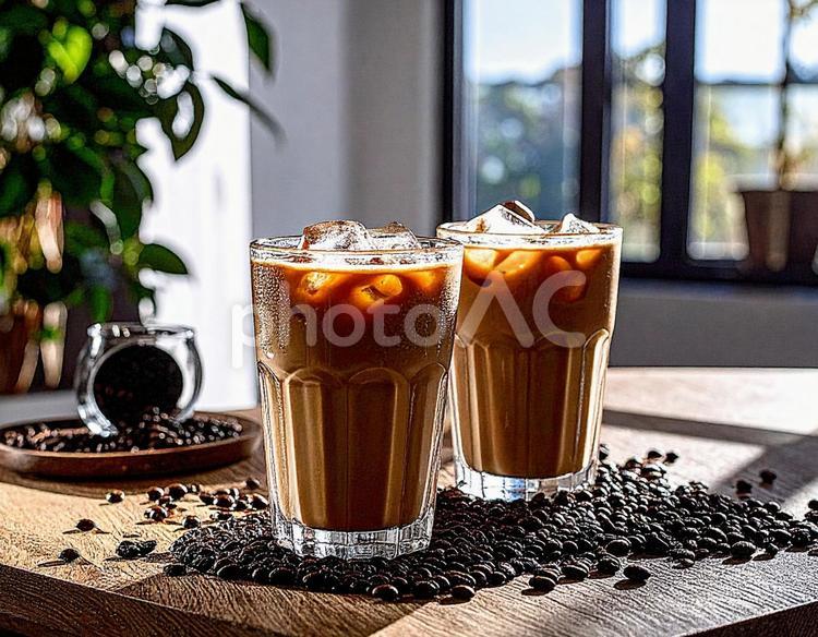 アイスコーヒーのイメージ コーヒー,飲み物,アイスコーヒーの写真素材