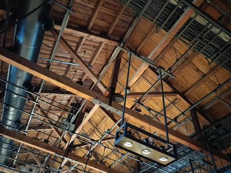 木で作った天井 天井,木,木製の写真素材