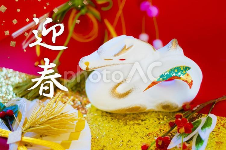 辰年の年賀状素材の文字入り 辰年,年賀状,干支の写真素材
