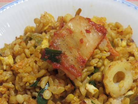 キムチ炒飯 キムチチャーハン,焼飯,美味しいの写真素材