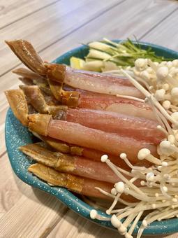 かにしゃぶの材料2 かにしゃぶの材料2 かに,タラバガニ,たらば蟹の写真素材