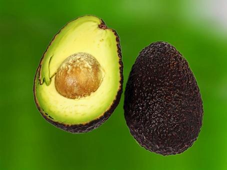 Avocado sliced into slices when ready to eat Avocado sliced into slices when ready to eat