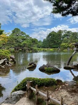 兼六園 兼六園 兼六園,徽軫灯籠,金沢の写真素材