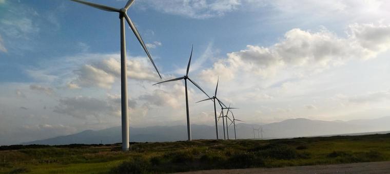 石狩風力発電 石狩風力発電 北海道,石狩,風車の写真素材