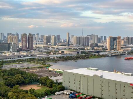 有明を見渡す構図 有明,お台場,港区の写真素材