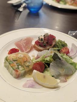 オードブル オードブル ランチ,イタリアン,野菜の写真素材