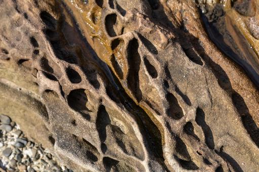 タフォニ タフォニ,見残し海岸,海の写真素材