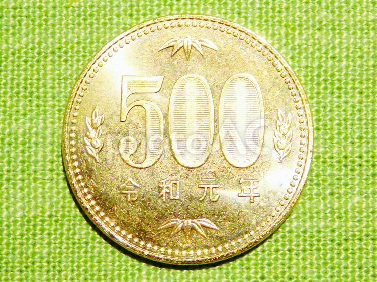 500円硬貨_令和元年 令和元年,硬貨,500円の写真素材