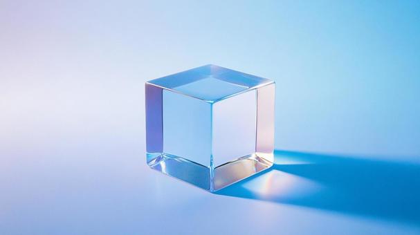 ガラスキューブと光 ガラスキューブと光の写真
