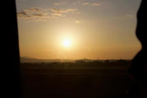 夕日の光沢 夕日の光沢の写真