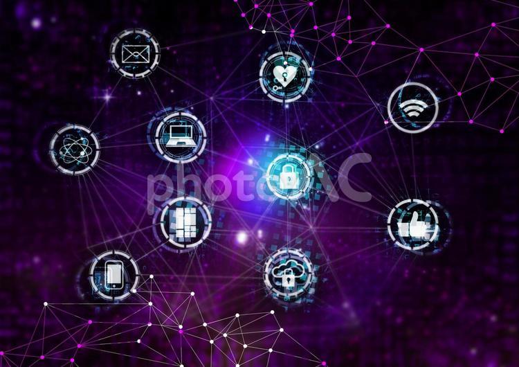 デジタルネットワークの世界 ネットワーク,ビジネス,デジタルの写真素材
