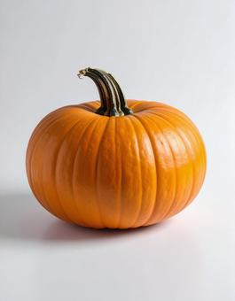 白い背景に黄色いかぼちゃの写真