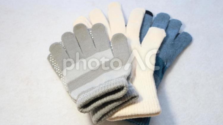 キッズ用大人用冬用手袋滑り止め付き 手袋,一組,防寒の写真素材