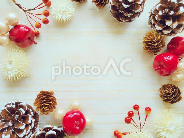 クリスマス　秋　冬　背景フレーム クリスマス,パーティー,ポストカードの写真素材