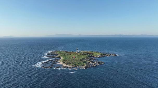 弁天島 弁天島 津軽海峡,大間,北の海の写真素材