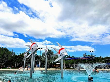 ケアンズ　エスプラネードラグーン オーストラリア,ケアンズ,エスプラネードラグーンの写真素材