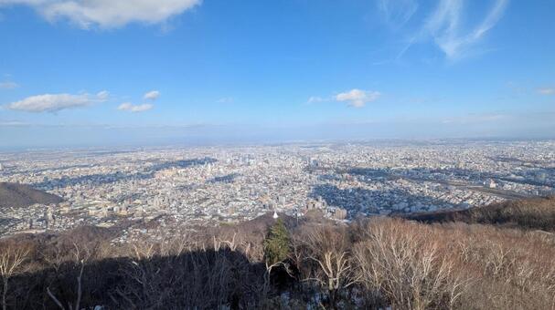 札幌の住宅街 トレラン,林,登山の写真素材