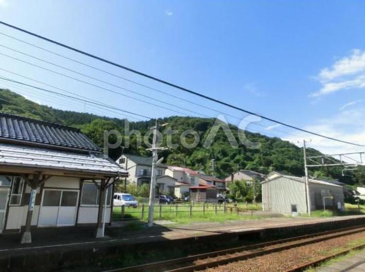 谷浜駅構内 鉄道,駅,観光の写真素材