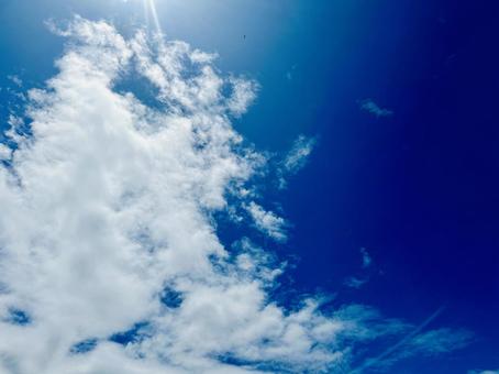 Photo, blue, sun, summer, 
