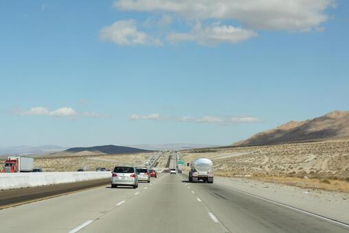 Estrada americana, camião tanque, los angeles, deserto, JPG