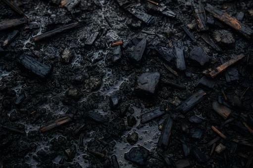 焼けた灰のテクスチャ 焼けた灰のテクスチャの写真